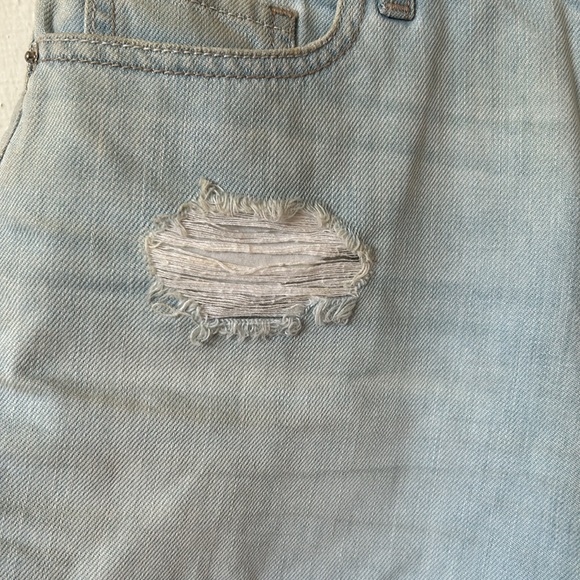 BCBGeneration Light Blue Denim Hight Waist Shorts - Picture 5 of 9
